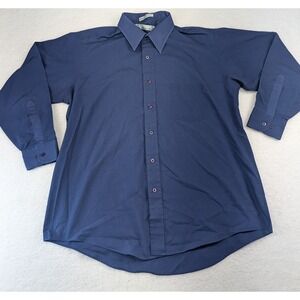 Editions By Van Heusen‎ Long Sleeve Blue Single Needle Tailoring 16.5 32/33